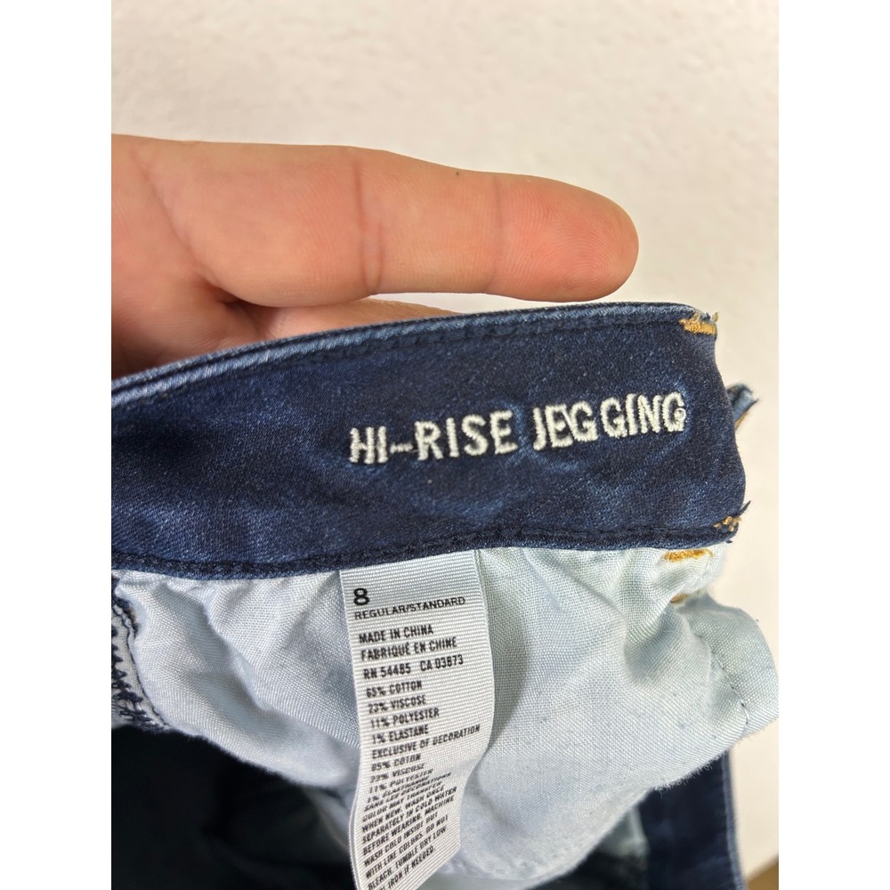 Classic Skinny American Eagle Women 8 Dark Wash Hi-Rise Stretch Jeggings - Picture 5 of 11